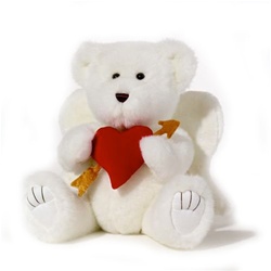 Beverly Hills Teddy Bear Deluxe 16" White Bentley Bear With Wings & Heart