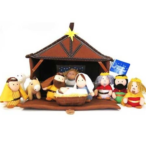 12Pcs/set Toys Nativity Set Christmas Scene Birth of Little Animals &  Figures Indoor Playset, Children Ages 3 And Up 